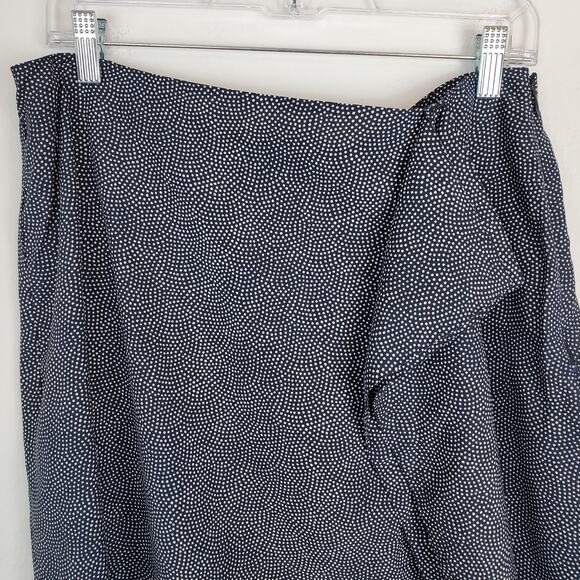 Equipment Climmie Skirt Eclipse Ruffle Midi Polka Dots Draped Split Boho Size XL - Picture 5 of 16
